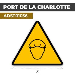 Autocollant | PORT DE LA CHARLOTTE | Format Triangle