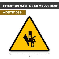 Autocollant | MACHINE EN MOUVEMENT | Format Triangle