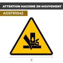 Autocollant | MACHINE EN MOUVEMENT | Format Triangle