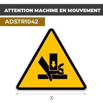 Autocollant | MACHINE EN MOUVEMENT | Format Triangle