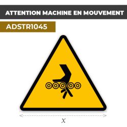 Autocollant | MACHINE EN MOUVEMENT | Format Triangle