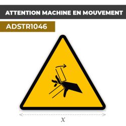 Autocollant | MACHINE EN MOUVEMENT | Format Triangle