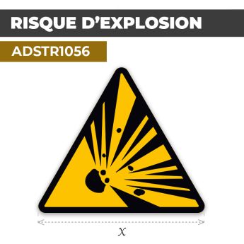 Autocollant | RISQUE D'EXPLOSION | Format Triangle