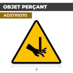 Autocollant | OBJET PERÇANT | Format Triangle