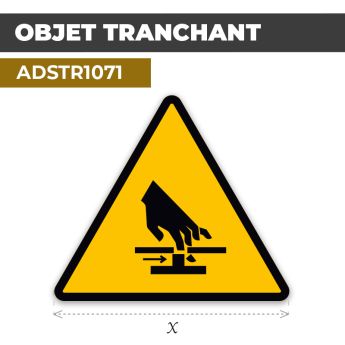 Autocollant | OBJET TRANCHANT | Format Triangle