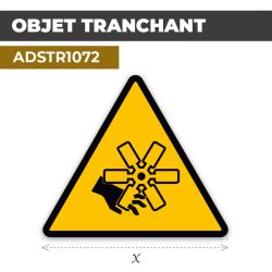 Autocollant | OBJET TRANCHANT | Format Triangle