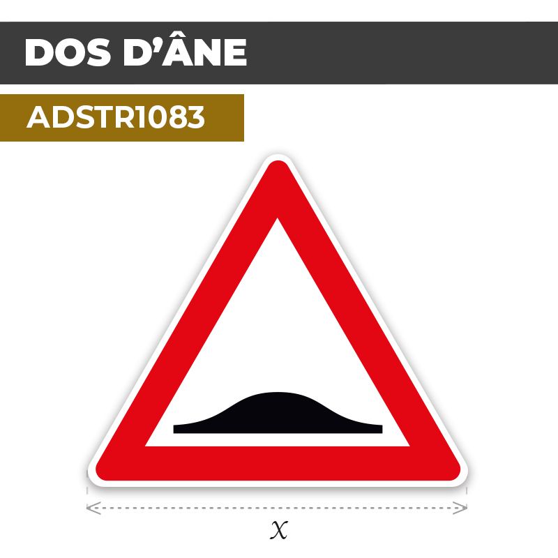 Autocollant | DOS D'ANE | Format Triangle