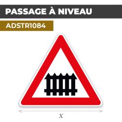 Autocollant | PASSAGE À NIVEAU | Format Triangle