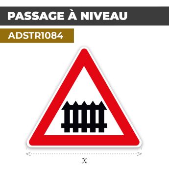 Autocollant | PASSAGE À NIVEAU | Format Triangle