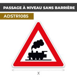 Autocollant | PASSAGE À NIVEAU | Format Triangle