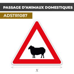 Autocollant | PASSAGE ANIMAUX | Format Triangle