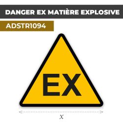 Autocollant | DANGER EX MATIÈRE EXPLOSIVE | Produits dangereux
