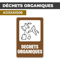 Autocollant DÉCHETS ORGANIQUES | Déchets et Poubelles