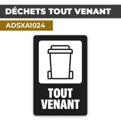 Autocollant DÉCHETS TOUT VENANT | Déchets et Poubelles