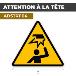 Autocollant | ATTENTION À LA TÊTE | Produits dangereux