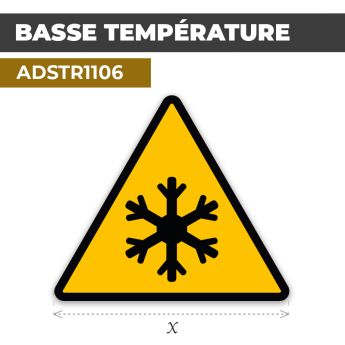 Autocollant | BASSE TEMPÉRATURE | Prudence