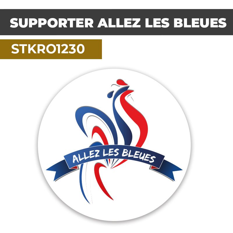 Sticker | SUPPORTER ALLEZ LES BLEUES | Sport