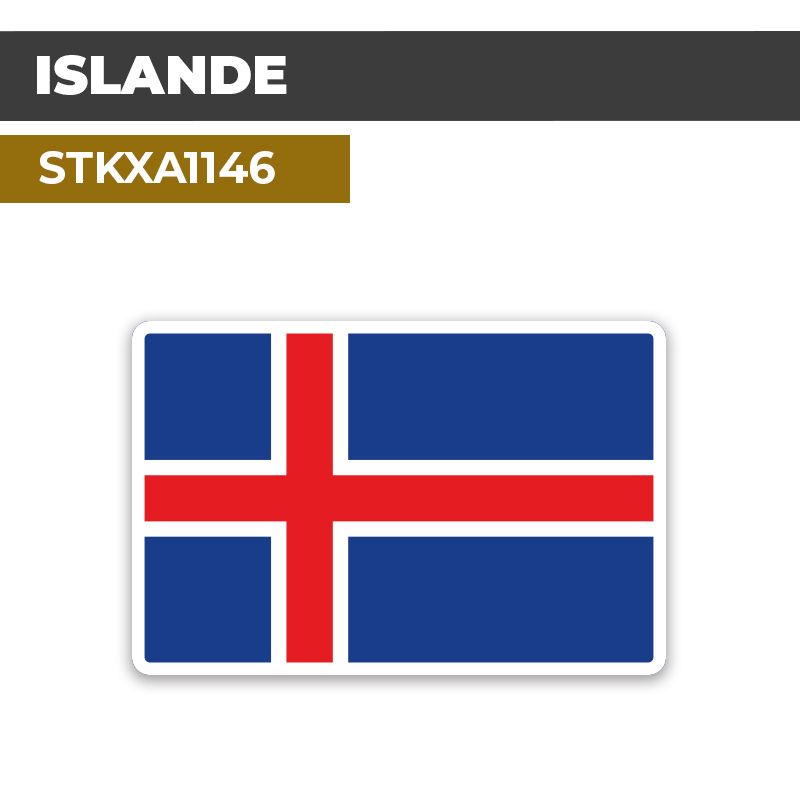 Sticker ISLANDE | Drapeaux Pays