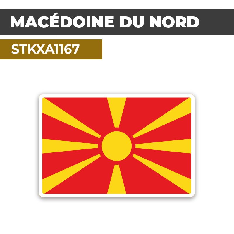 Sticker MACÉDOINE DU NORD | Drapeaux Pays