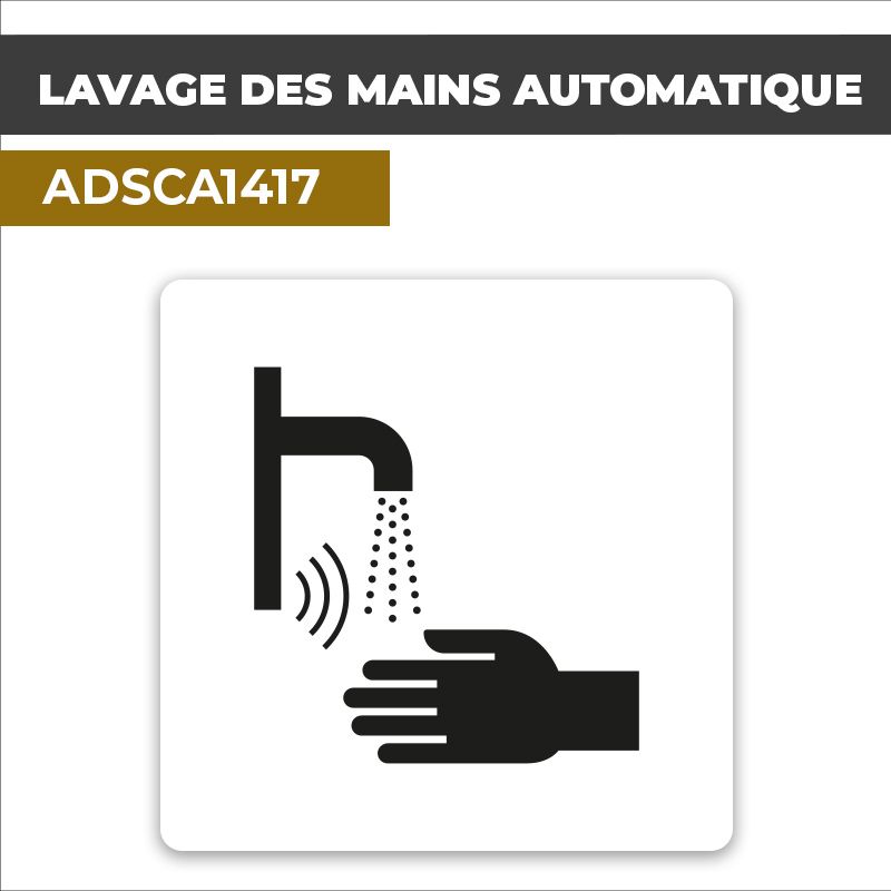 Autocollant | LAVAGE DES MAINS AUTOMATIQUE | Hygiène et Sanitaires