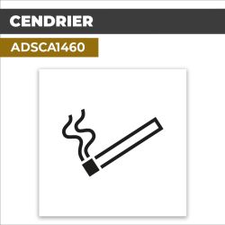 Autocollant | CENDRIER | Espace fumeur