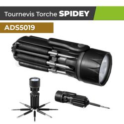 Tourne vis 8 en 1 avec Torche SPIDEY