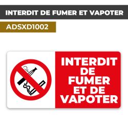 Autocollant | INTERDIT DE FUMER ET DE VAPOTER | Règles à respecter