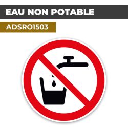 Autocollant EAU NON POTABLE | Restriction d'usage
