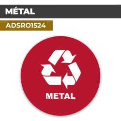 Autocollant RECYCLAGE MÉTAL | Tri sélectif