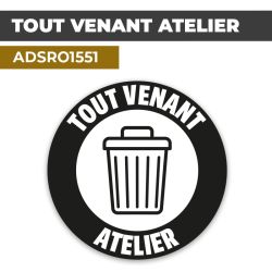 Autocollant TOUT VENANT ATELIER | Déchets