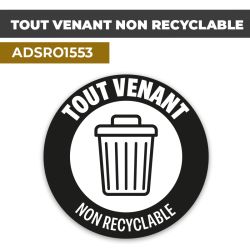 Autocollant TOUT VENANT NON RECYCLABLE | Déchets