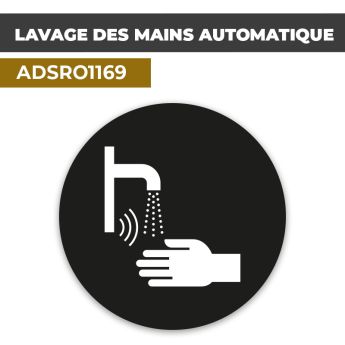 Autocollant LAVAGE DES MAINS AUTOMATIQUE | Hygiène et sanitaire