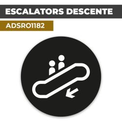 Autocollant ESCALATORS DESCENTE | Accès aux étages