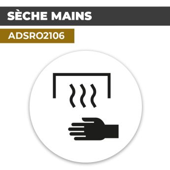 Autocollant SÈCHE MAINS | Hygiène