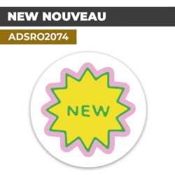 Autocollant NEW NOUVEAU | Accroche commerciale