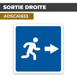 Autocollant SORTIE DROITE | Parcours et issues