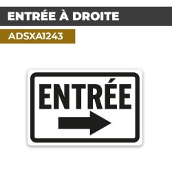 Autocollant | ENTRÉE DROITE | Accueil et bienvenue