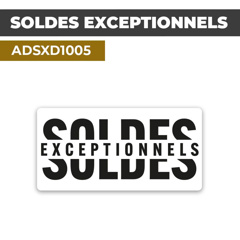Autocollant SOLDES EXCEPTIONNELS | Promotions