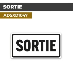 Autocollant SORTIE | Issues et sorties