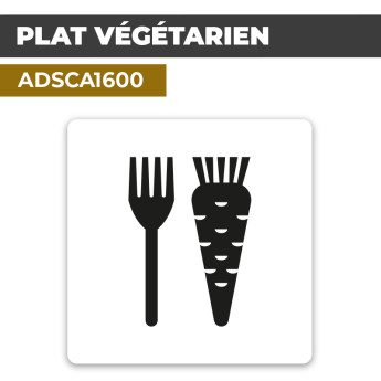 Autocollant PLAT VÉGÉTARIEN | Cuisine végétarienne