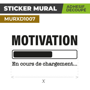 Sticker Mural | MOTIVATION EN COURS | Adhésif Découpé