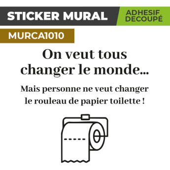 Sticker Mural | CHANGER LE MONDE | Adhésif Découpé