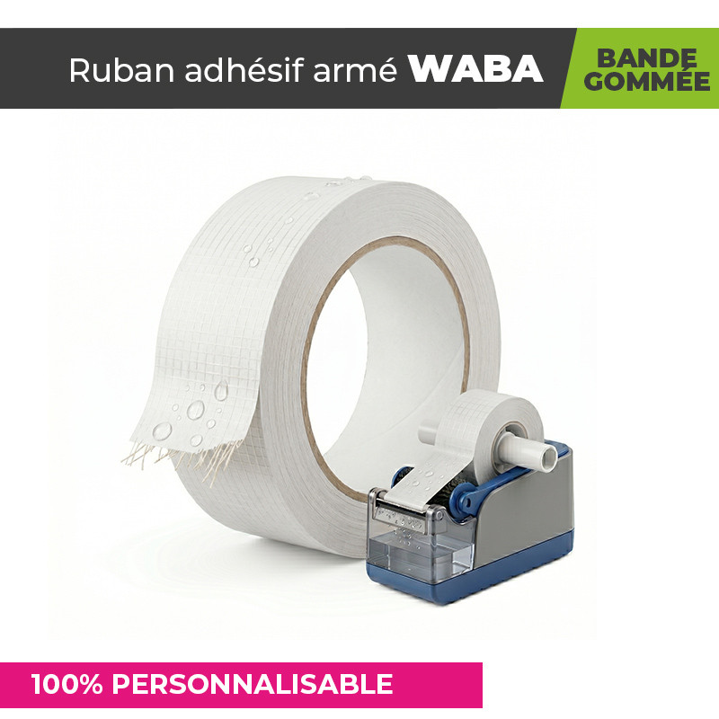 Adhésif Armé Personnalisé Blanc - Green-WABA | Colle Amidon